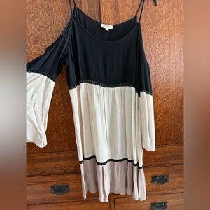 Umgee Black Textured Dress